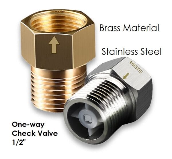 One_way Check Valve 1/2" Brass